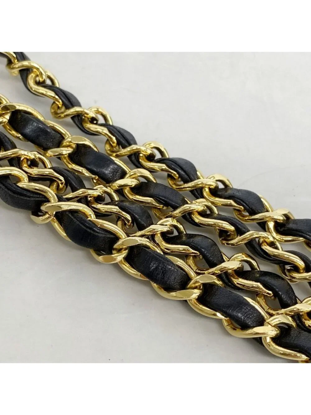 Chanel Shoulder Bag Mini Quilted Lambskin Black Gold